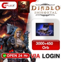 Diablo Immortal (GL) - 3000+450 Orb Top up Via LOG IN By Inblack Open 24 hr.