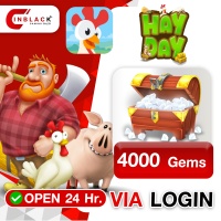 Hay Day - 4,000 GEMS ( 99.99$ ) Top up via LOGIN By Inblack Open 24 hr.