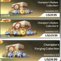 open 24 hr Wuthering Waves Champion's Radiant Collection I+II+Forging Collection , 3 item /50 usd
