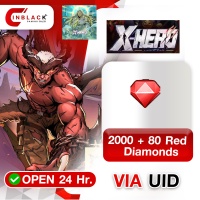 Epic Heroes - X Hero (GL) - 2000 + 80 Red Diamonds 199.99$ Top up UID By Inblack Open 24 hr.