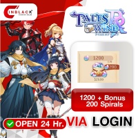 TALES OF WIND: RADIANT REBIRTH - 1200 + Bonus 200 Spirals VIA LOGIN BY INBLACKM open 24 hr.