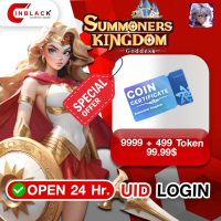 Summoners Kingdom: Goddess (GL) - 9999 + 499 Token 99.99$ Top up UID By Inblack Open 24 hr.