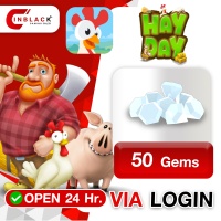 Hay Day -  50 GEMS ( 1.99$ ) Top up via LOGIN By Inblack Open 24 hr.