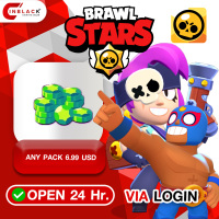 Brawl stars - ANY PACK 6.99 USD Top up Via LOG IN By Inblack Open 24 hr.