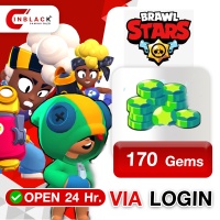 Brawl stars - 170 Gems  ( 9.99$ ) Top up via LOGIN By Inblack Open 24 hr.