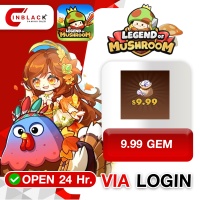 Legend of Mushroom (GL) -  9.99  GEM Top up Via Official LOGIN By Inblack open 24 hr.