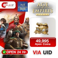 Age of Empires Mobile (GL) - 49995 Apex Coins 99.99$x5 Top up UID By Inblack Open 24 hr.