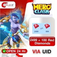 Hero Clash (GL) - 2499 + 100 Red Diamonds 24.99$ Top up UID By Inblack Open 24 hr.