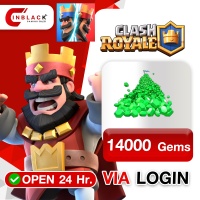 CLASH ROYALE - 14000 Gems ( 99.99$ ) Top up via LOGIN By Inblack Open 24 hr.
