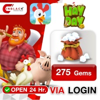 Hay Day - 275 GEMS ( 9.99$ ) Top up via LOGIN By Inblack Open 24 hr.