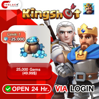 Kingshot (GL) - 25000 Gems (49.99$) Top Up via Login by Inblackm open 24 hr.