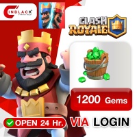CLASH ROYALE - 1200 Gems ( 9.99$ ) Top up via LOGIN By Inblack Open 24 hr.