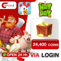 Hay Day - 24,400 COINS ( 79.99$ ) Top up via LOGIN By Inblack Open 24 hr.