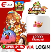 Legend of Mushroom (GL) -  12000  Diamond 49.99$ Top up Via Official LOGIN By Inblack open 24 hr.