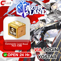 Azur Lane (Global)Commander Level Boost Pack 4.99$ Top Up VIA LOGIN Yostar By Inblack Open 24 hr.