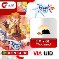 Ragnarok M: Classic (SEA) - 3 M + 60 Thousand 4.99$ Top up UID By Inblack Open 24 hr.