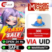 Magic Chess: Go Go - 300 ( 150+150 First Recharge  )Diamonds via UID by Inblackm open 24 hr.