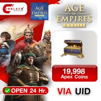 Age of Empires Mobile (GL) - 19998 Apex Coins 99.99$x2 Top up UID By Inblack Open 24 hr.