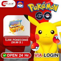 Pokémon Go (GL) - 5200 Pokecoins (39.99$) Top Up Via Login By Inblackm Open 24 hr.