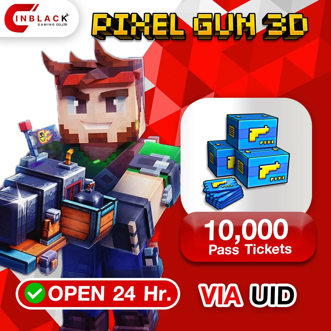 Pixel Gun 3D - 10000 PP Tickets 99.99$ Top up UID By Inblack Open 24 hr. |  Pixel Gun 3D | KALEOZ