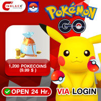 Pokémon Go (GL) - 1200 Pokecoins (9.99$) Top Up Via Login By Inblackm Open 24 hr.