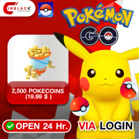 Pokémon Go (GL) - 2500 Pokecoins (19.99$) Top Up Via Login By Inblackm Open 24 hr.