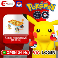 Pokémon Go (GL) - 14500 Pokecoins (99.99$) Top Up Via Login By Inblackm Open 24 hr.