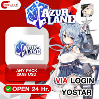 Azur Lane (Global) - ANY PACK 29.99 USD Top up Via LOGIN By Inblack Open 24 hr.