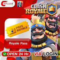 CLASH ROYALE -  Royale Pass ( 11.99$ ) Top up via LOGIN By Inblack Open 24 hr.