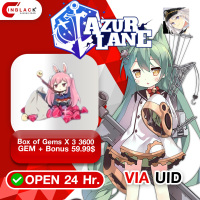 Azur Lane (Global) - Box of Gems X 3 3600 GEM + Bonus 59.99$ Top Up UID By Inblack Open 24 hr.