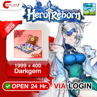 Hero Reborn: Eternal Pact (GL) - 1999 + 400 Darkgem (1 Time : 1 Account) Top up Official LOGIN By Inblackm Open 24 hr.