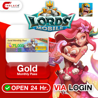 Lords Mobile (GL) - Gold Monthly Pass 4.99$ Top up via LOGIN By Inblackm Open 24 hr.