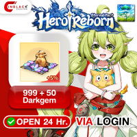 Hero Reborn: Eternal Pact (GL) - 999 + 50 Darkgem Top up Official LOGIN By Inblackm Open 24 hr.