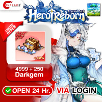 Hero Reborn: Eternal Pact (GL) - 4999 + 250 Darkgem Top up Official LOGIN By Inblackm Open 24 hr.
