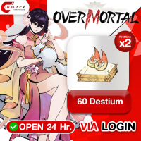 Overmortal (GL) - 60 Destium (First Time X 2) Top up via LOGIN By Inblackm Open 24 hr.