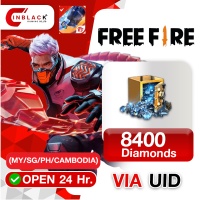 Free Fire - 8400 Diamonds Top up  UID By Inblack Open 24 hr.(MY/SG/PH/CAMBODIA)