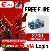 Free Fire - 2700 Diamonds (24.99$) Top up VIA Login By Inblack Open 24 hr.