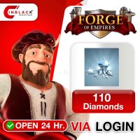 Forge of Empires - 110 Diamonds (2.99$)  Top Up Via LOGIN By Inblackm Open 24 hr.