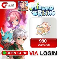 Midgard Rising (SEA) - 980 Diamonds 14.99$ Top Up Via Login By Inblackm Open 24 hr.