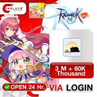 Ragnarok M: Classic Global - 3 M + 60K Thousand 4.99$ Top up via LOGIN By Inblackm Open 24 hr.