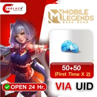 Mobile Legends: Bang Bang (Malaysia) - 50+50 Diamond (First Time X 2) Top up UID By Inblackm Open 24 hr.