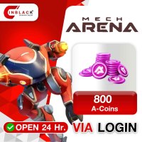 Mech Arena - 800 A-Coins (9.99$/99RUB) Top Up Via Login By Inblackm Open 24 hr.