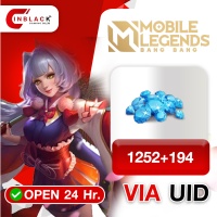 Mobile Legends: Bang Bang (Malaysia) - 1252+194 Diamond Top up UID By Inblackm Open 24 hr.