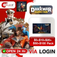 DARK WAR SURVIVAL - $5+$10+$20+$50+$100 Pack  VIA LOGIN BY INBLACKM open 24 hr.