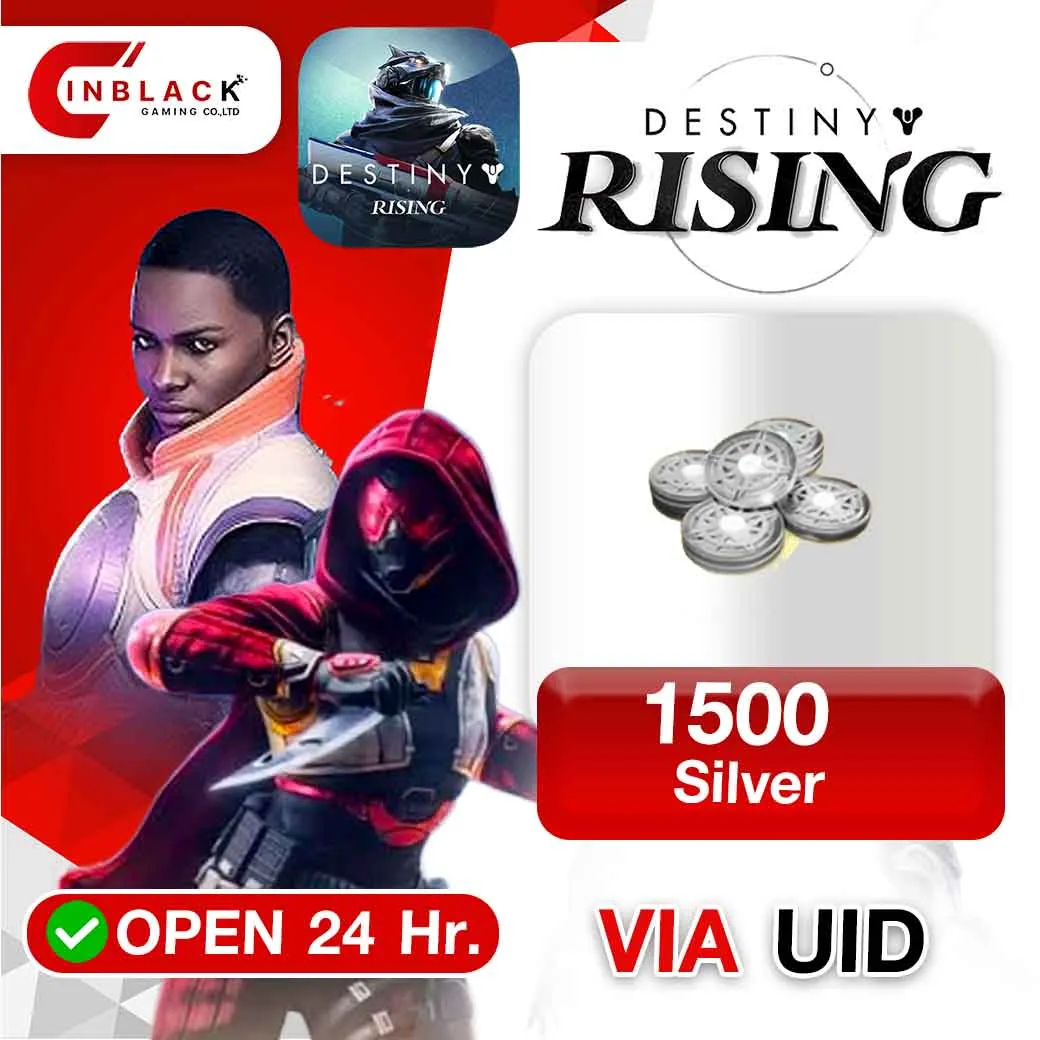 Destiny: Rising (GL) - 1500 Silver 24.99$ Top up UID By Inblackm Open 24  hr. | Destiny: Rising | KALEOZ