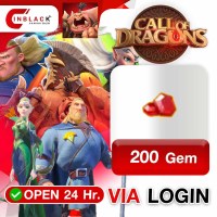 Call of Dragons (GL) - 200 GEM 0.99$ Top up via LOGIN By Inblackm Open 24 hr.
