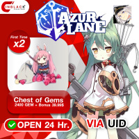 Azur Lane (Global)- Chest of Gems 2400 GEM + Bonus 39.99$ ( First Time x 2 ) Top Up UID By Inblack Open 24 hr.