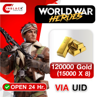 War War Heroes (VVVVH WW II) - 120000 Gold (15000 X 8) via UID by Inblackm open 24 hr.