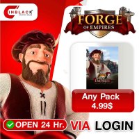 Forge of Empires - Any Pack 4.99$ Top Up Via LOGIN By Inblackm Open 24 hr.