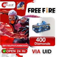 Free Fire - 400 Diamonds Top up  UID By Inblack Open 24 hr.(MY/SG/PH/CAMBODIA)